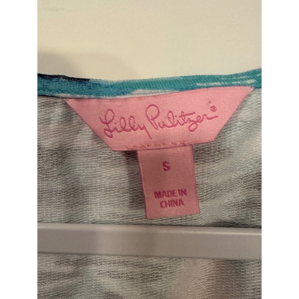Lilly Pulitzer Tammy Dress Sailboat Print 3/4 Sleeve Knit Casual Comfy Size S - Picture 5 of 13
